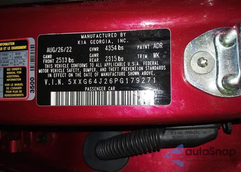 2023 Kia K5 Gt-Line from USA, damaged, VIN 5XXG64J26PG179271